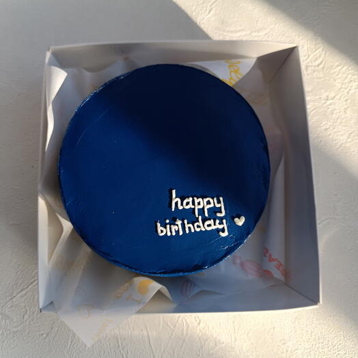 Бенто торт темно синий, happy birthday ️