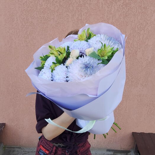 Букет из альстромерии и хризантемы😍💖