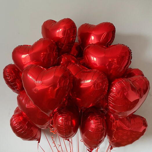 15 сердец Шаров фольга