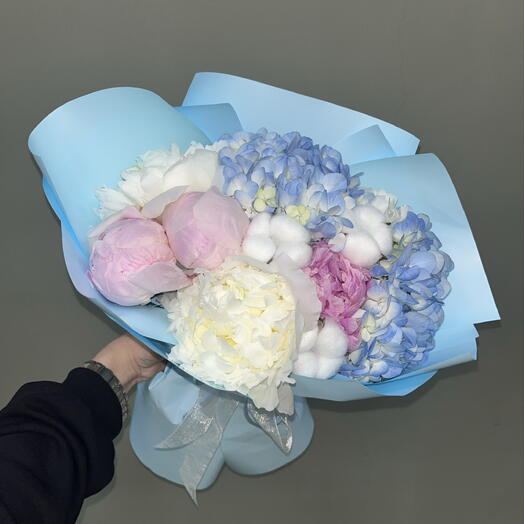 Букет с хлопком