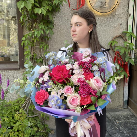 Букет «Малиновое небо»