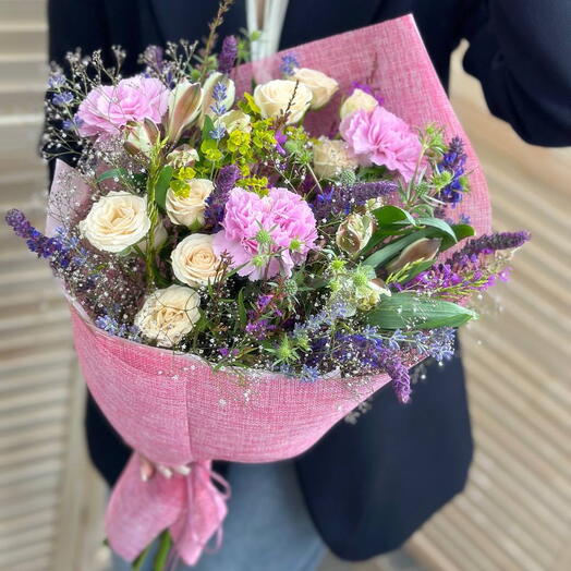 Нежный полевой микс 🌸💜