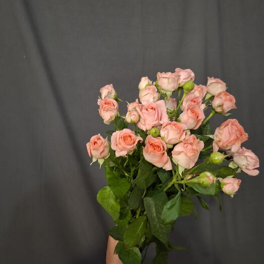 Букет из 9 розовых  кустовых роз💕