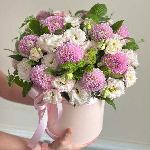 Георгины в шляпной коробке 🌸