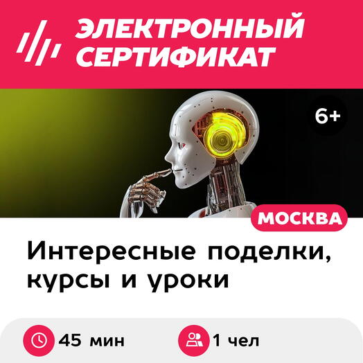 Подарочный сертификат Мастер-класс Мир ИИ: создай свой стикерпак, 1 чел в составе группы (45 мин)