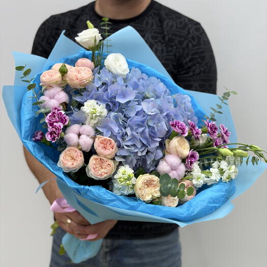 Букет авторский Гортензия и Диантус🌷