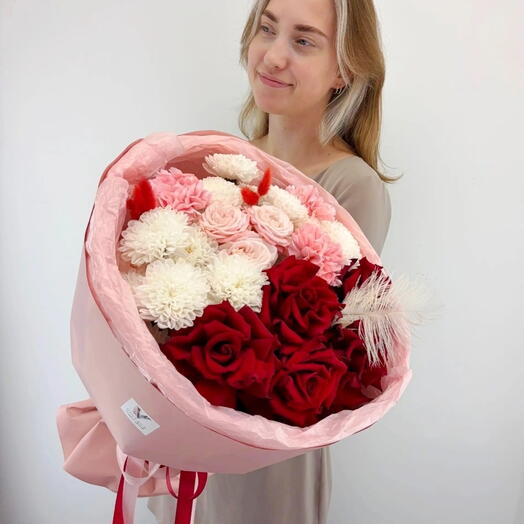 Букет Коралловая любовь