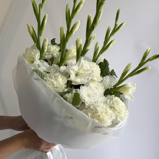 Букет с гладиолусами 0041
