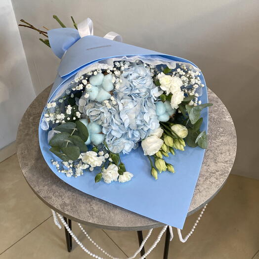 Голубой букет с гортензией 🦋