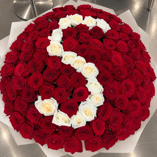 Rose Box With The "S" letter (101) pcs