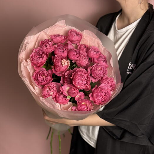 Букет из 7 пионовидных роз Джульетта 🌸
