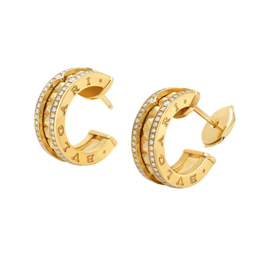 Серьги золото 585 с бриллиантами BVLGARI
