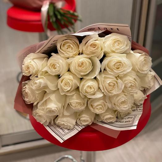 Bouquet of 25 white roses