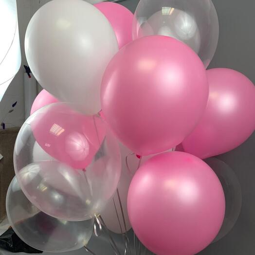 Cascada de 12 globos de helio "Bubble GAM»