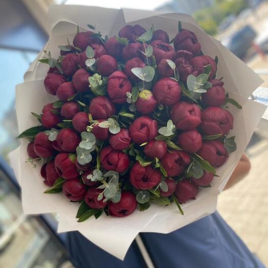 Red peonies