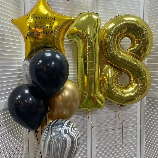 Composition "Coming of age", 9 balls