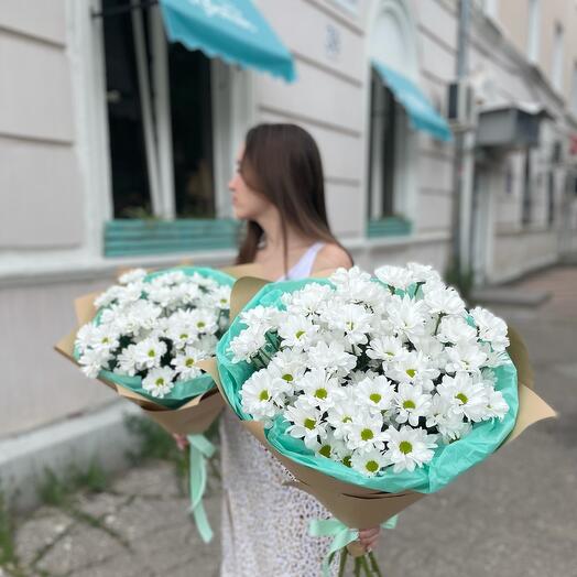 Монобукет из хризантем
