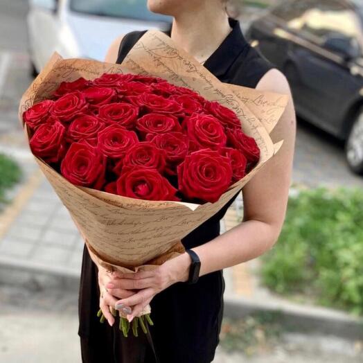 Rosa roja Naomi 50cm