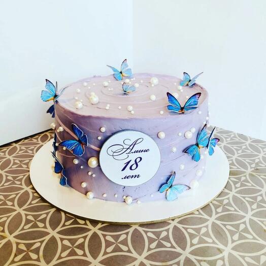 Pastel de mariposas