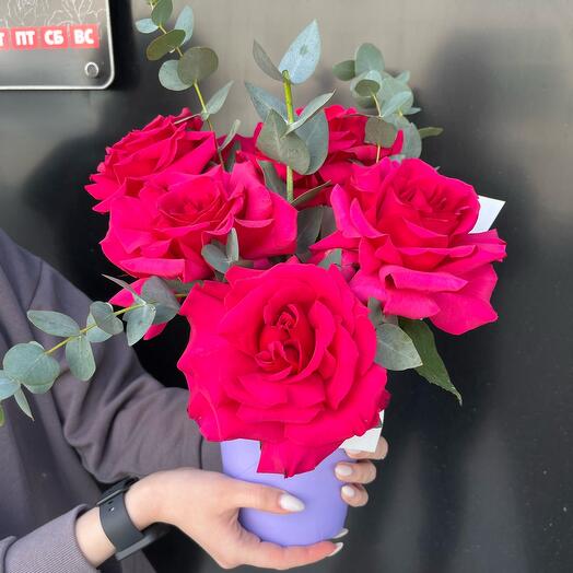 French roses in a box
