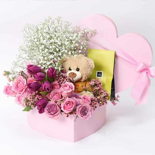 Soft Heart Flower Patchi and Teddy