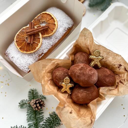 Рождественский кекс Штоллен с мегашоколадной картошкой в подарок на Старый Новый год 🎄