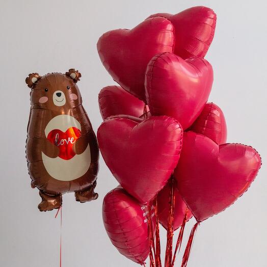 Набор шаров для влюбленных на 14 февраля для девушки, для парня, для мужа, для женщины, для жены
