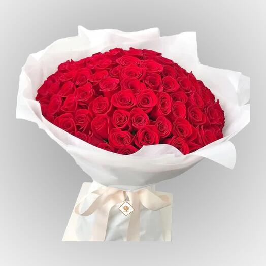 Doll - 50 Red Roses Bouquet