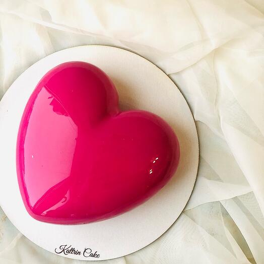 Муссовый торт: «Розовое Сердце»