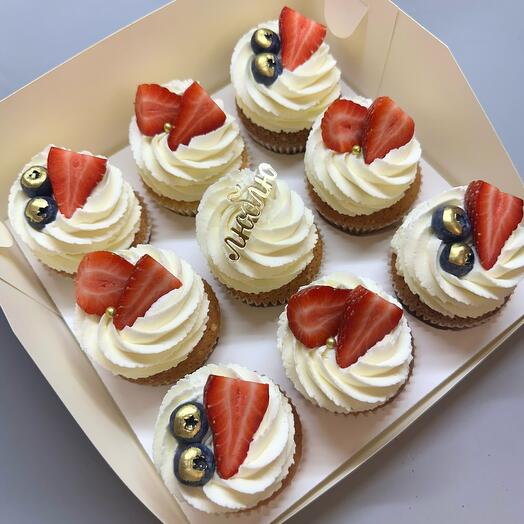 Капкейки 9шт. «люблю»