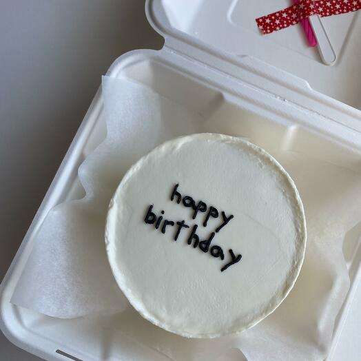 Бенто-торт happy birthday минимализм
