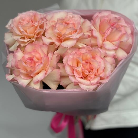 Букет "Розовые сливки"