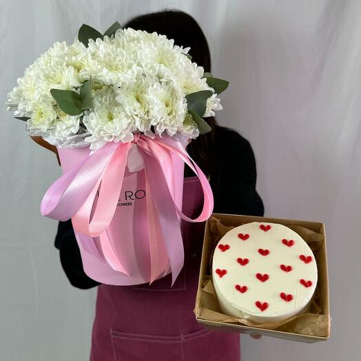 Сумочка хризантем + бенто торт