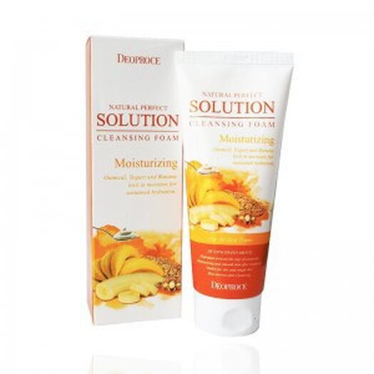Deoproce Foam Пенка для умывания овсянка, банан Natural Perfect Solution Cleansing Foam Moisturizing 170 г