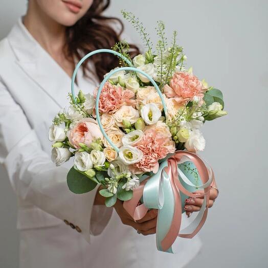 Flowers in a handbag