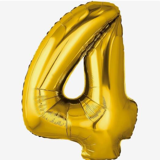 Foil balloon "Figure 4" with helium