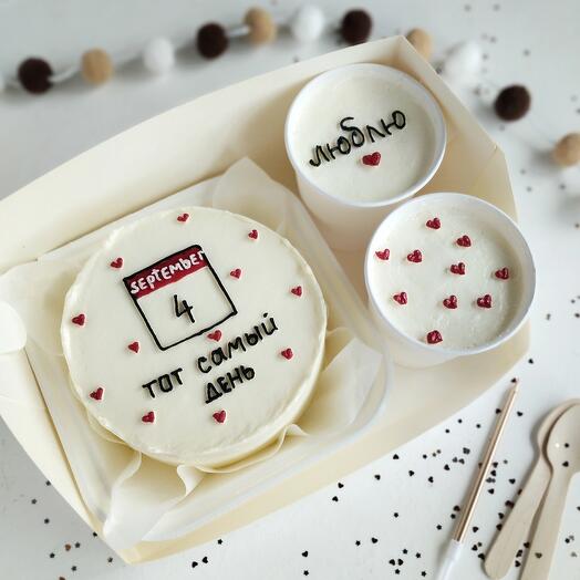 Комбо-набор "Бенто + cake to go" подарок на день влюбленных 14 февраля