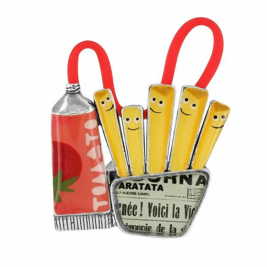 Кольцо TARATATA, Ketchup, разъемное, смола, резиновый шнур, TT-W23-08419-10M серебристый