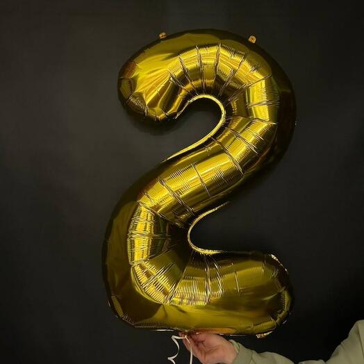 Фольгированный шар Цифра 2