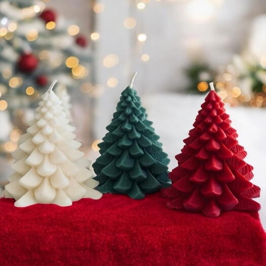 Set of 3 Christmas Tree Candles