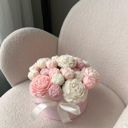 Букет из арома свечей-пионов XL