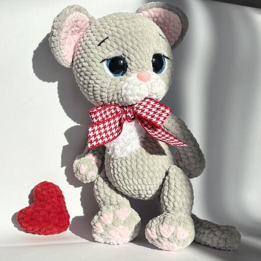 Мягкая игрушка Кот с сердцем