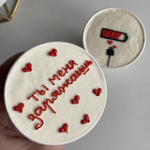Pastel en un vaso de 2 piezas CON su DECORACIÓN / Cake to go / Truffle