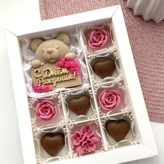 Шоколад ручной работы с днем рождения