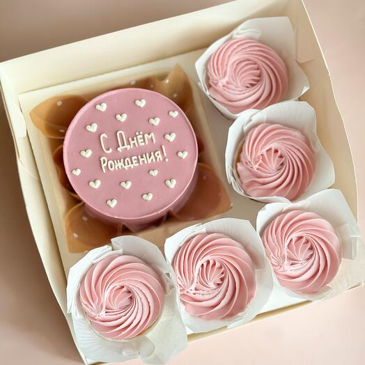 Set de Bento y 5 cupcakes De cumpleaños