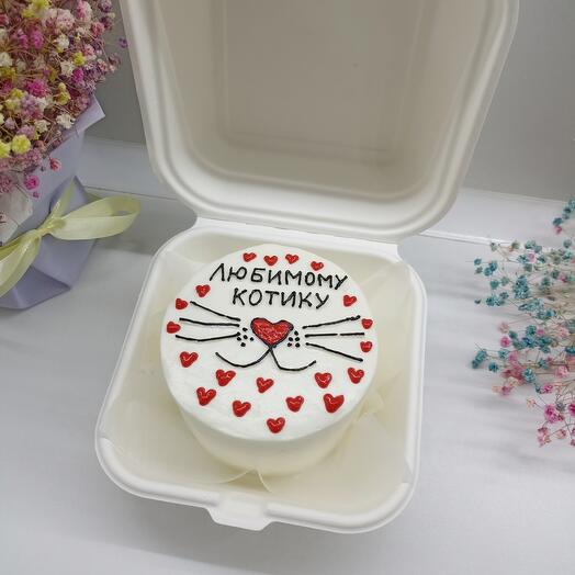 Бенто торт Любимому котику, в подарок парню, мужчине, на день рождения, на 14 февраля