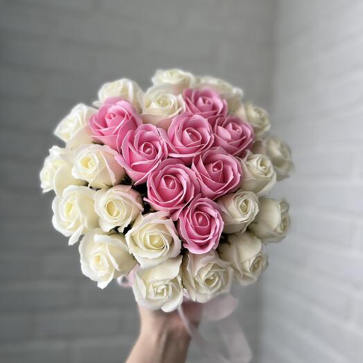 Bouquet of 27 soap roses