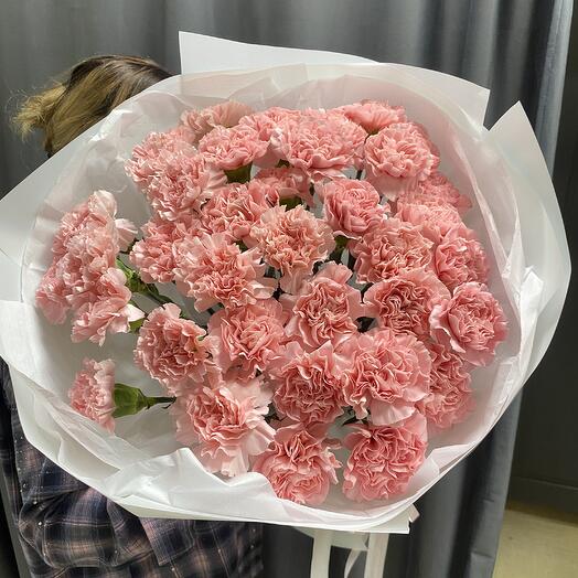 Букет из розовой гвоздики