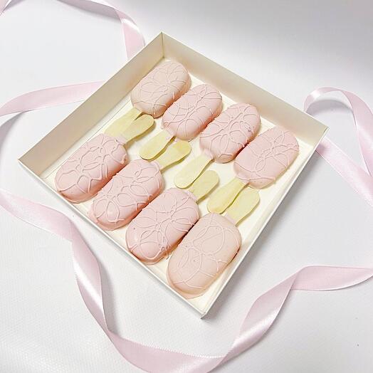 Муссовые чизкейки эскимо нежно розовые