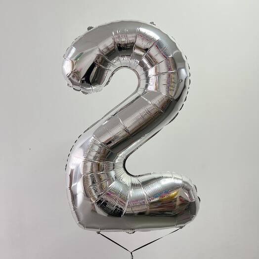 Цифра метровая серебро ( на выбор 0,1,2,3,4,5,6,7,8,9)
